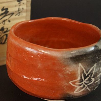 Japanische Teeschale Chawan Raku Keramik Japan Handarbeit Tea Bowl 5815