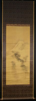 Drache am Fuji Japanisches Rollbild Kakejiku Kakemono Japan Hanging Scroll 5927