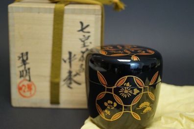 Makie Chu Natsume Japanischer Teebehälter für Teezeremonie Tea Caddy 5253