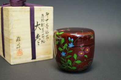 Shippo Makie Chu Natsume Japanischer Teebehälter für Teezeremonie Tea Caddy 5251