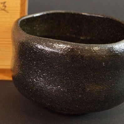 Japanische Teeschale Chawan Raku Keramik Japan Handarbeit Tea Bowl 5814