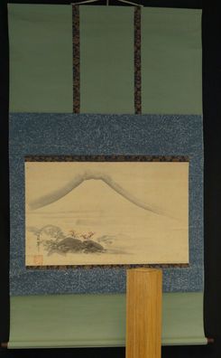 Fuji-San Japanisches Rollbild Kakejiku Kakemono Japan Hanging Scroll 6059
