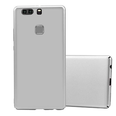 Cadorabo Hülle kompatibel mit Huawei P9 PLUS in METALL SILBER - Hard Case Schutzhü...