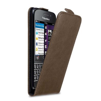 Cadorabo Hülle kompatibel mit Blackberry Q10 in KAFFEE BRAUN - Schutzhülle im ...