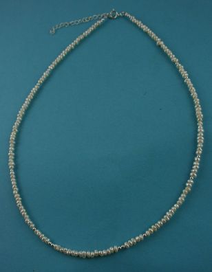Perlenkette Süßwasser Perlen 40 bis 45 cm lang Sterling Silber
