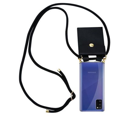 Cadorabo Handy Kette kompatibel mit Samsung Galaxy A41 in Schwarz - Silikon Schutz...