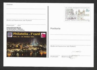 Ganzsache BRD Sonderpostkarte Philatelia mit T´Card Köln postfrisch Pso 31