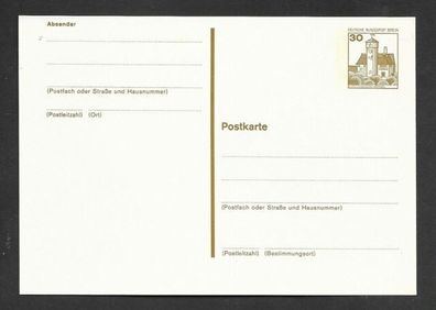 Ganzsache Berlin Postkarte 30 Pfennig Burgen und Schlösser P 108