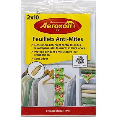 Aeroxon Mottenpapier, Inhalt: 2 x 10 Blatt