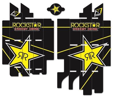 Dekor Kühlerlamellen Rockstar Aufkleber Sticker passt an Suzuki Rmz 450 18-21 sw