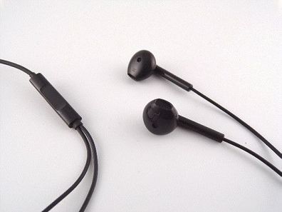 In-Ear Telefon Headset Mobile Handy Smartphone Ohrhörer schwarz 3,5mm Klinke 4-polig