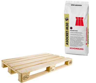 Schomburg Asocret-m30 42 x 25 kg Sockelputz, Dichtputz, Reparaturmörtel, Sperrputz