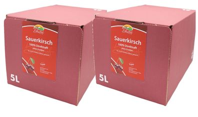 Bleichhof Sauerkirschsaft – 100% Direktsaft, Bag-in-Box 2x 5l Saftbox)