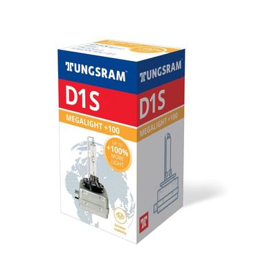 Tungsram D1S 35W Megalight Xensation + 100% mehr Licht Premium Xenon Brenner 1St