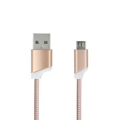 Forever - Ladekabel / Datenkabel - Micro USB 2 A Stecker USB - 1 m - rosa gold