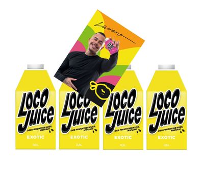 Loco Juice 4er Set Exotic 4x 0,5L von Luciano der Fruchtige Mwuah