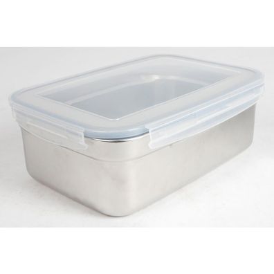 Lunchbox Edelstahl Klickverschlussdeckel 2,8 L Dosen Behälter Frühstück Speisen