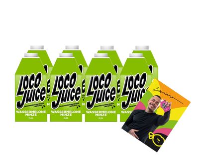 Loco Juice 8er Set Wassermelone Minze 8x 0,5L von Luciano der Fruchtige Mwuah