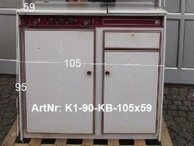 Küchenblock Knaus Südwind (Vollausstattung) gebr. 105cm mit Kühlschrank, Kocheinhe...
