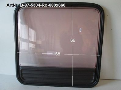 Bürstner Wohnwagenfenster ca 68 x 66 gebraucht (Roxite80 D401 5380) Polyplastic