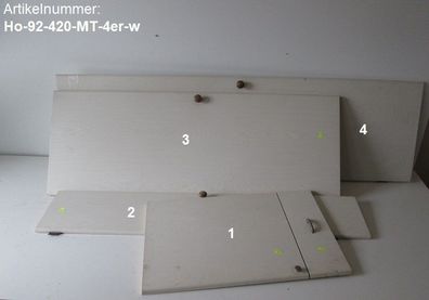 4er Set Möbeltüren (lang) - perfekt für Selbstausbauer (helles Design - weiße ...