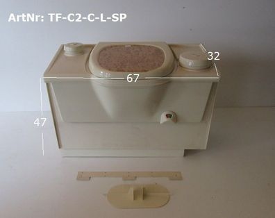 Thetford C2 creme, gebraucht, LINKS Sonderpreis ! Toilette Wohnwagen / Wohnmobil