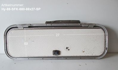 Hymer Staufachklappe ohne Schlüssel mit Rahmen ca 88 x 27 gebr. (zB 680 Nova) ...