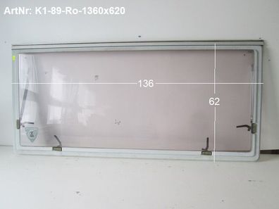 Knaus Südwind Wohnwagenfenster ca 136 x 62 gebr. Roxite94 D399 8399 (zB 8604)