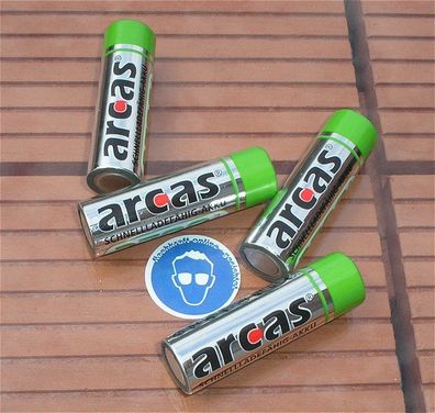 4 Stück Akku Akkumulator Batterien Mignon AA HR6 NIMH 1,2V Volt Arcas 2700mAh