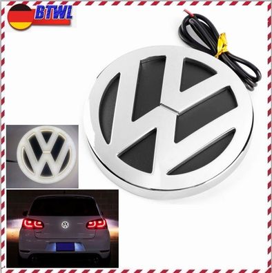 4D LED 110mm Rear Trunk Lid Light Badge Sticker Light For Polo Tiguan Scirocco