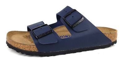 Birkenstock Arizona SFB Birkoflor Herrenschuhe Hausschuhe Pantolette Blau Freizeit