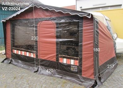 Vorzelt gebraucht ca 420 x 217 Herzogliche Zelte (zB passend IMV410 Adria405) ...