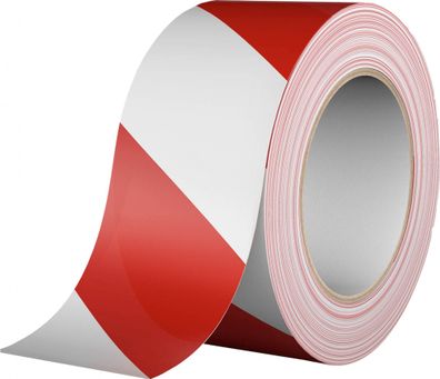 Hart PVC Warnband rot / weiß 60mm x 66m