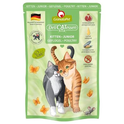 GranataPet ¦DeliCatessen Kitten - Geflügel PUR - 12x85g ¦ nasses Katzenfutter