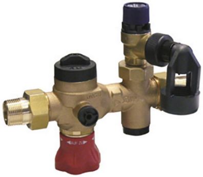 Sicherheitsgruppe 1/2" 6, 8 oder 10 bar o. Druckminderer messing für Warmwasserbe