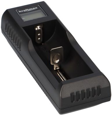Kraftmax BC-1000 USB-Akku-Ladegerät für Li-Ion Akkus 18650 26650 14500 CR123