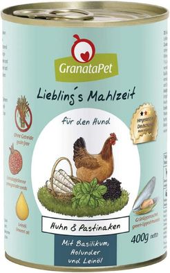 GranataPet ¦ Liebling´s Mahlzeit- Huhn & Pastinaken mit Basilikum Holunder und ...
