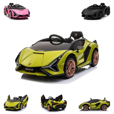 ES-Toys Kinder Elektroauto Lamborghini Sian EVA-Reifen Flügeltüren Scheinwerfer