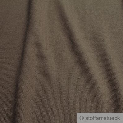 0,5 Meter Stoff Polyester Viskose Elastan Soft Jersey braun Mohair Haptik