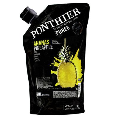 Food-United ANANAS-VICTORIA FRUCHT-PÜREE Ponthier 1KG für Smoothies Müsli uvm.