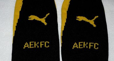 PUMA 735848 01 Teamsport AEK Fußball Socken Stutzen Strümpfe Black Gelb 47-49