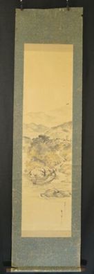 Landschaft Japanisches Rollbild Kakejiku Kakemono roll-up hanging scroll 4533