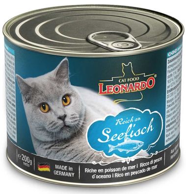 Leonardo ¦Seefisch - 6 x 200g ¦ Katzennassfutter