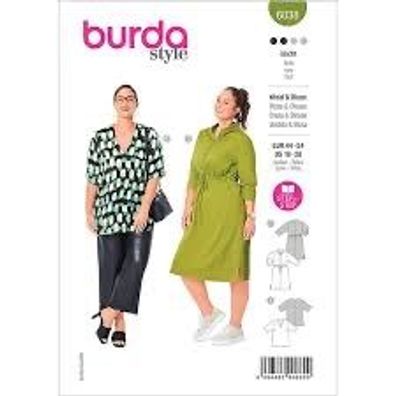 burda style Papierschnittmuster Kleid mit Gummizug und Tunika #6038