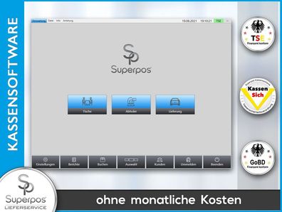 Lieferservice TSE Kassensoftware Superpos für Kassensysteme / Laptops