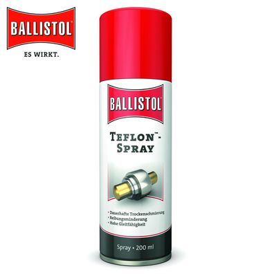 Ballistol 200ml Teflon Spray schmieren trocken Lauflager Metall Führungen