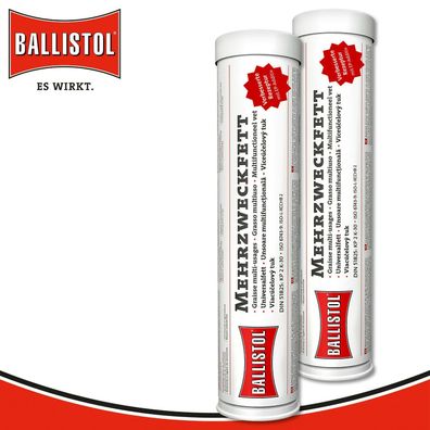 Ballistol 2 x 400 g Mehrzweckfett Kartusche Lithiumseifenfett