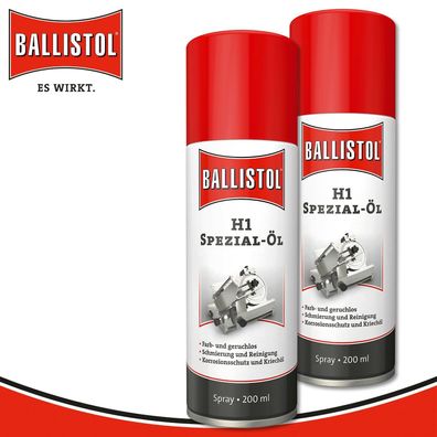 Ballistol 2 x 200 ml H1 Spezial-Öl Lebensmittel-Öl