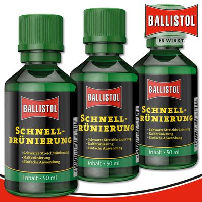 Ballistol 3 x 50 ml Schnellbrünierung