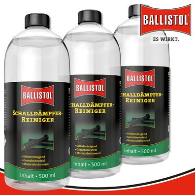 Ballistol 3 x 500 ml Schalldämpfer-Reiniger
